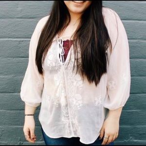 Under Skies Chiffon Blouse